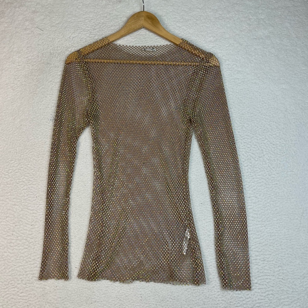 Free people sparkly long sleeve top